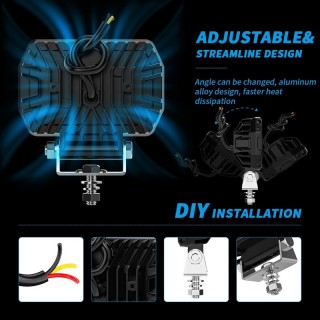 LED фар универсален 12V 24V